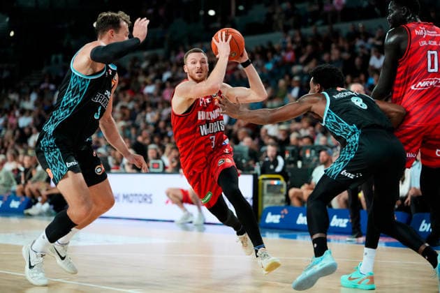 NBL BREAKERS WILDCATS, Perth Wildcats guard Dylan Windler during the NBL Round 15 NBL match between the New Zealand Breakers and Perth Wildcats at Spark Arena in Auckland, New Zealand, Sunday, January 4, 2026. ( NO ARCHIVING, EDITORIAL USE ONLY AUCKLAND NEW ZEALAND  Copyright: xBlakexArmstrongx 20260104118068392742