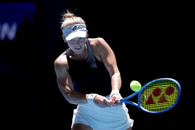 TENNIS UNITED CUP PERTH, Katie Swan of Great Britain in action against Naomi Osaka of Japan during the United Cup day three match between the Great Britain and Japan at RAC Arena in Perth, Sunday, January 4, 2026. ( NO ARCHIVING, EDITORIAL USE ONLY PERTH WESTERN AUSTRALIA AUSTRALIA  Copyright: xRICHARDxWAINWRIGHTx 20260104188112158505