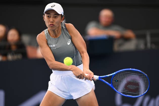 TENNIS BRISBANE INTERNATIONAL, Zhang Shuai of China in action during day 1 of the Brisbane International tennis tournament at Pat Rafter Arena in Brisbane, Sunday, January 4, 2026. ( NO ARCHIVING, EDITORIAL USE ONLY BRISBANE QUEENSLAND AUSTRALIA  Copyright: xZAINxMOHAMMEDx 20260104145729453909