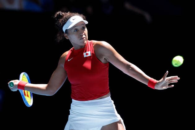 TENNIS UNITED CUP PERTH, Naomi Osaka of Japan in action against Katie Swan of Great Britain during the United Cup day three match between the Great Britain and Japan at RAC Arena in Perth, Sunday, January 4, 2026. ( NO ARCHIVING, EDITORIAL USE ONLY PERTH WESTERN AUSTRALIA AUSTRALIA  Copyright: xRICHARDxWAINWRIGHTx 20260104121212425378