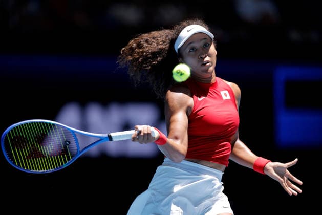 TENNIS UNITED CUP PERTH, Naomi Osaka of Japan in action against Katie Swan of Great Britain during the United Cup day three match between the Great Britain and Japan at RAC Arena in Perth, Sunday, January 4, 2026. ( NO ARCHIVING, EDITORIAL USE ONLY PERTH WESTERN AUSTRALIA AUSTRALIA  Copyright: xRICHARDxWAINWRIGHTx 20260104113146097617