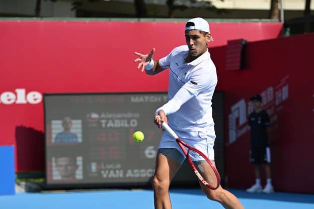 Hong Kong Tennis Open - Day 1 Alejandro Tabilo, a Chilean tennis player, during a match at the Hong Kong Tennis Open on January 4, 2026 in Hong Kong. (Photo by Kobe Li Nexpher Images) Hong Kong