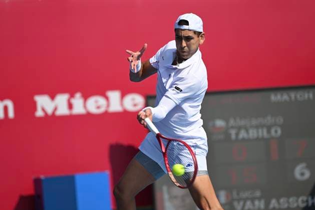 Hong Kong Tennis Open - Day 1 Alejandro Tabilo, a Chilean tennis player, during a match at the Hong Kong Tennis Open on January 4, 2026 in Hong Kong. (Photo by Kobe Li Nexpher Images) Hong Kong
