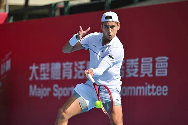 Hong Kong Tennis Open - Day 1 Alejandro Tabilo, a Chilean tennis player, during a match at the Hong Kong Tennis Open on January 4, 2026 in Hong Kong. (Photo by Kobe Li Nexpher Images) Hong Kong