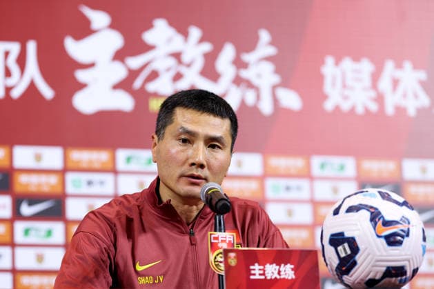 Football, China national team, Press conference with new coach Shao Jiayi