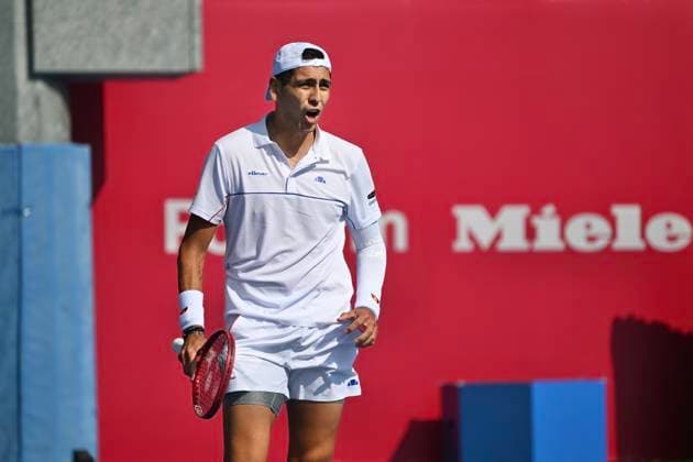 Hong Kong Tennis Open - Day 1 Alejandro Tabilo, a Chilean tennis player, during a match at the Hong Kong Tennis Open on January 4, 2026 in Hong Kong. (Photo by Kobe Li Nexpher Images) Hong Kong