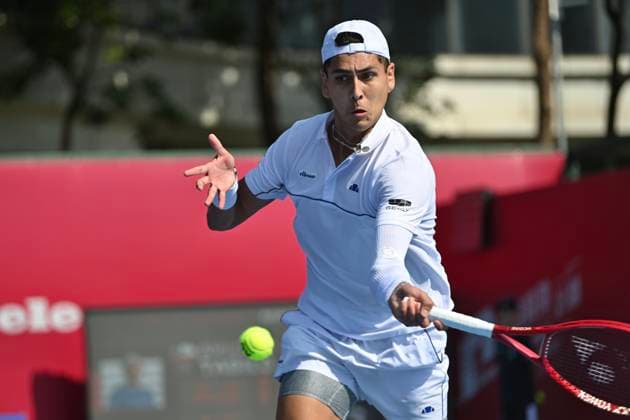 Hong Kong Tennis Open - Day 1 Alejandro Tabilo, a Chilean tennis player, during a match at the Hong Kong Tennis Open on January 4, 2026 in Hong Kong. (Photo by Kobe Li Nexpher Images) Hong Kong