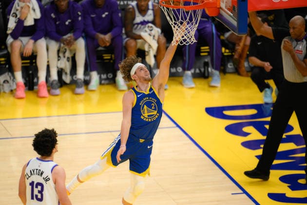 NBA, Basketball Herren, USA Utah Jazz vs Golden State Warriors in San Francisco SAN FRANCISCO, CALIFORNIA - JANUARY 3: Brandin Podziemski (2) of Warriors goes for basket during the NBA game 16 between Utah Jazz and Golden State Warriors in San Francisco at Chase Center on January 3, 2026 in San Francisco, California, United States. Tayfun Coskun Anadolu California United States. Editorial use only. Please get in touch for any other usage.  Copyright: x2026xAnadoluxTayfunxCoskunx