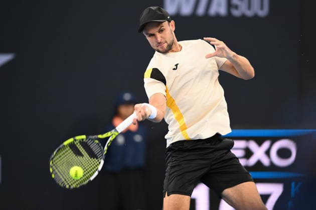 TENNIS BRISBANE INTERNATIONAL, Aleksandar Vukic of Australia in action during day 1 of the Brisbane International tennis tournament at Pat Rafter Arena in Brisbane, Sunday, January 4, 2026. ( NO ARCHIVING, EDITORIAL USE ONLY BRISBANE QUEENSLAND AUSTRALIA  Copyright: xZAINxMOHAMMEDx 20260104126469403429