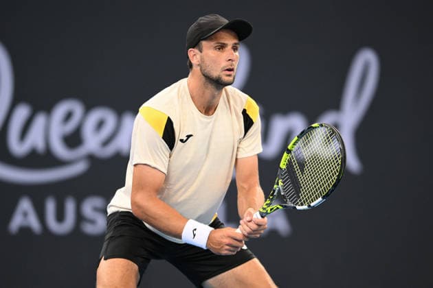 TENNIS BRISBANE INTERNATIONAL, Aleksandar Vukic of Australia in action during day 1 of the Brisbane International tennis tournament at Pat Rafter Arena in Brisbane, Sunday, January 4, 2026. ( NO ARCHIVING, EDITORIAL USE ONLY BRISBANE QUEENSLAND AUSTRALIA  Copyright: xZAINxMOHAMMEDx 20260104179313722755