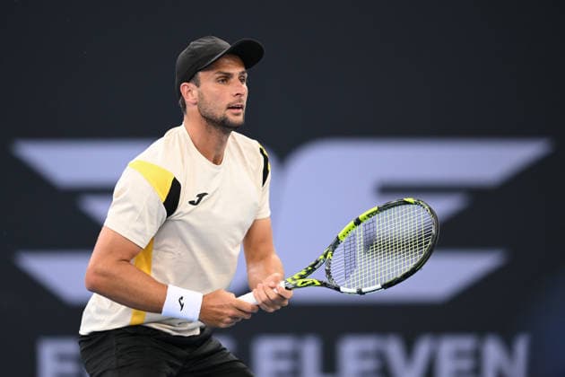 TENNIS BRISBANE INTERNATIONAL, Aleksandar Vukic of Australia in action during day 1 of the Brisbane International tennis tournament at Pat Rafter Arena in Brisbane, Sunday, January 4, 2026. ( NO ARCHIVING, EDITORIAL USE ONLY BRISBANE QUEENSLAND AUSTRALIA  Copyright: xZAINxMOHAMMEDx 20260104180229918877