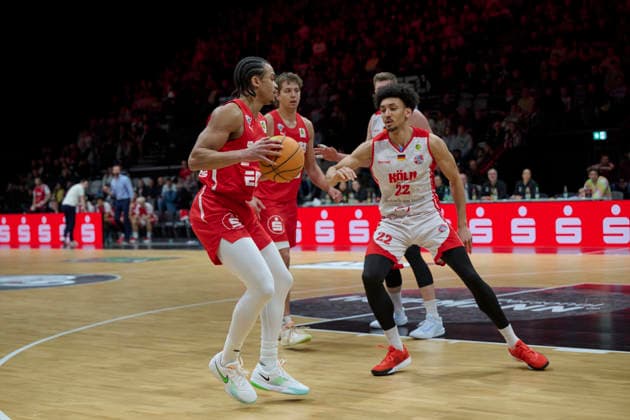 Nuremberg Falcons BC vs RheinStars Cologne, Basketball, 2 Basketball Bundesliga, Bundesliga, Barmer Liga, Pro Serie A, Nuremberg, KIA Metropol Arena 30nullvier Photographie Nuremberg KIA Metropol Arena Bayern Germany Copyright: xAmerican-Football.Networkx