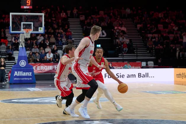 Nuremberg Falcons BC vs RheinStars Cologne, Basketball, 2 Basketball Bundesliga, Bundesliga, Barmer Liga, Pro Serie A, Nuremberg, KIA Metropol Arena 30nullvier Photographie Nuremberg KIA Metropol Arena Bayern Germany Copyright: xAmerican-Football.Networkx