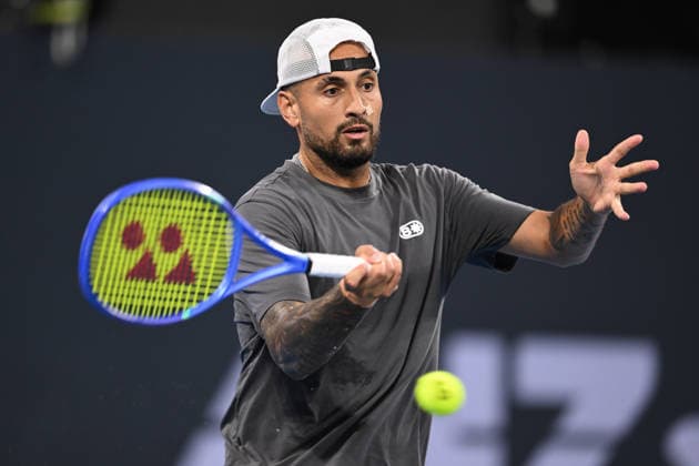 TENNIS BRISBANE INTERNATIONAL, Nick Kyrgios in action during day 1 of the Brisbane International tennis tournament at Pat Rafter Arena in Brisbane, Sunday, January 4, 2026. ( NO ARCHIVING, EDITORIAL USE ONLY BRISBANE QUEENSLAND AUSTRALIA  Copyright: xZAINxMOHAMMEDx 20260104147180857509