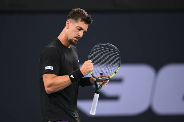 TENNIS BRISBANE INTERNATIONAL, Thanasi Kokkinakis in action during day 1 of the Brisbane International tennis tournament at Pat Rafter Arena in Brisbane, Sunday, January 4, 2026. ( NO ARCHIVING, EDITORIAL USE ONLY BRISBANE QUEENSLAND AUSTRALIA  Copyright: xZAINxMOHAMMEDx 20260104111511381493