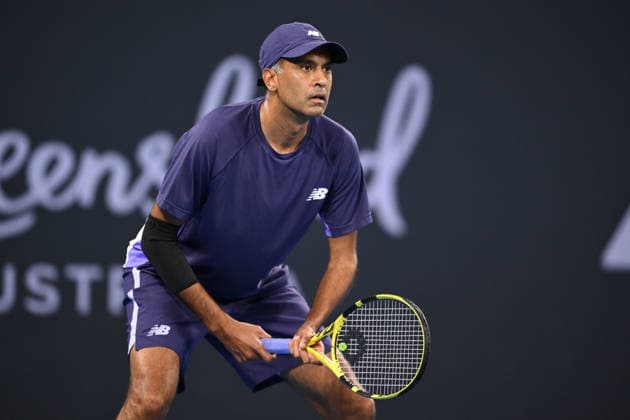 TENNIS BRISBANE INTERNATIONAL, Rajeev Ram in action during day 1 of the Brisbane International tennis tournament at Pat Rafter Arena in Brisbane, Sunday, January 4, 2026. ( NO ARCHIVING, EDITORIAL USE ONLY BRISBANE QUEENSLAND AUSTRALIA  Copyright: xZAINxMOHAMMEDx 20260104129339446866
