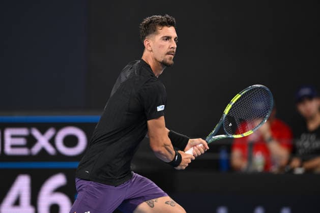 TENNIS BRISBANE INTERNATIONAL, Thanasi Kokkinakis in action during day 1 of the Brisbane International tennis tournament at Pat Rafter Arena in Brisbane, Sunday, January 4, 2026. ( NO ARCHIVING, EDITORIAL USE ONLY BRISBANE QUEENSLAND AUSTRALIA  Copyright: xZAINxMOHAMMEDx 20260104166684580810