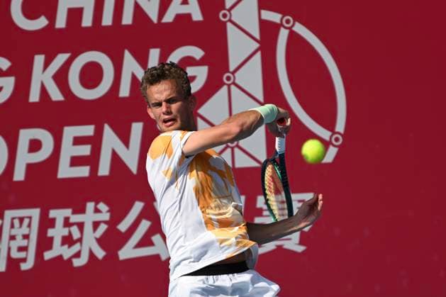 Hong Kong Tennis Open - Day 1 Luca Van Assche, a French tennis player, during a match at the Hong Kong Tennis Open on January 4, 2026 in Hong Kong. (Photo by Kobe Li Nexpher Images) Hong Kong