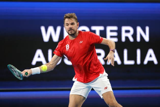 TENNIS UNITED CUP PERTH, Stan Wawrinka of Switzerland in action against Flavio Cobolli of Italy during the United Cup day three match between Italy and Switzerland at RAC Arena in Perth, Sunday, January 4, 2026. ( NO ARCHIVING, EDITORIAL USE ONLY PERTH WESTERN AUSTRALIA AUSTRALIA  Copyright: xRICHARDxWAINWRIGHTx 20260104128460503769