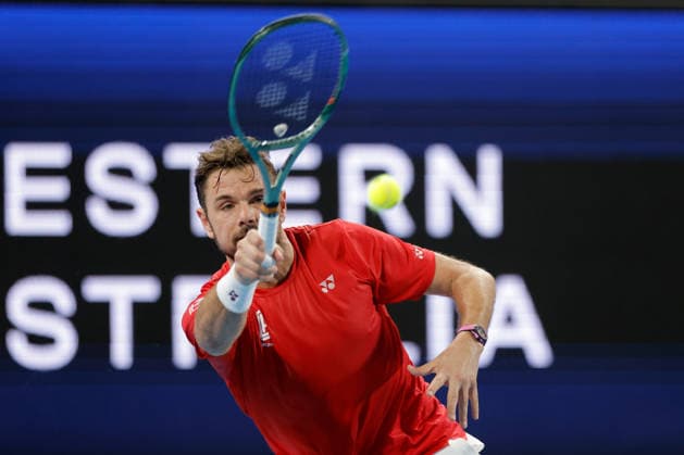 TENNIS UNITED CUP PERTH, Stan Wawrinka of Switzerland in action against Flavio Cobolli of Italy during the United Cup day three match between Italy and Switzerland at RAC Arena in Perth, Sunday, January 4, 2026. ( NO ARCHIVING, EDITORIAL USE ONLY PERTH WESTERN AUSTRALIA AUSTRALIA  Copyright: xRICHARDxWAINWRIGHTx 20260104162621496407