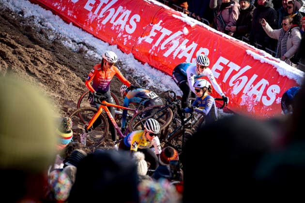 Liv Wenzel SEBMOTOBIKES CX TEAM, MaÃ¯tÃ Barthels LUXEMBOURG during the UCI Cyclo cross World Cup 2025 in ZONHOVEN, Belgium on 29 december 2025, photo by Marcel van Dorst EYE4images DeFodi Images