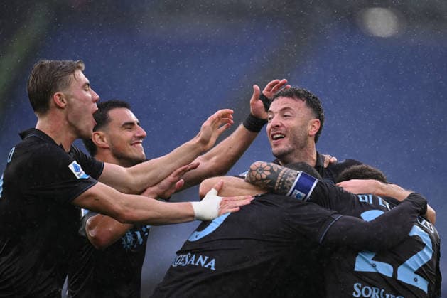 CALCIO - Serie A - SS Lazio vs SSC Napoli Amir Rrahmani of S.S.C. Napoli celebrates after scoring the goal of 0-2 during the 18th day of the Serie A Championship between S.S. Lazio and S.S.C. Napoli at the Olympic Stadium on January 4, 2026 in Rome, Italy. Rome Italy  Copyright: xIPAxSport ABACAx
