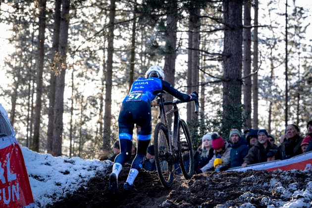 Kaija Budde PURE ENERGY DRINK HARO BIKES BY COREGO during the UCI Cyclo cross World Cup 2025 in ZONHOVEN, Belgium on 29 december 2025, photo by Marcel van Dorst EYE4images DeFodi Images