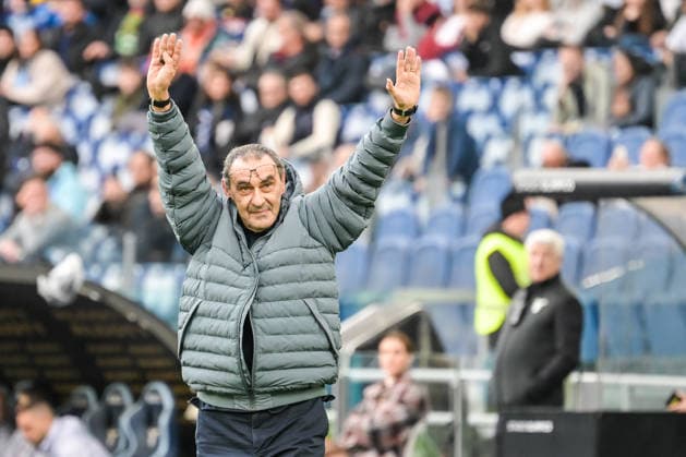 2026-01-04 S.S. Lazio v SSC Napoli - Italian Serie A Enilive ROME, ITALY - JANUARY 4: Head coach Maurizio Sarri of S.S. Lazio during the Italian Serie A Enilive match between S.S. Lazio and SSC Napoli at Stadio Olimpico on January 4, 2026 in Rome, Italy. Rome Stadio Olimpico Italy Content not available for redistribution in The Netherlands directly or indirectly through any third parties. Copyright: xCiroxSantangelox