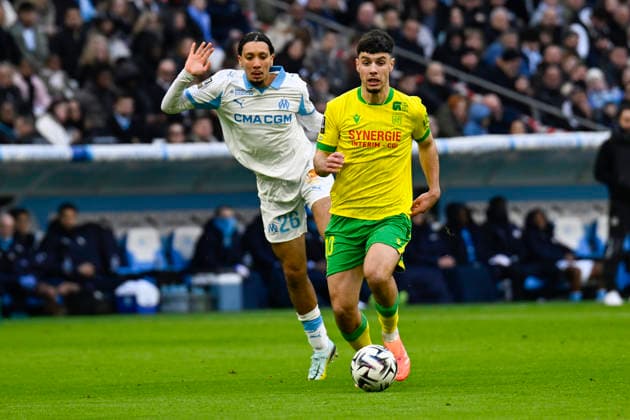 FOOTBALL : Olympique de Marseille VS FC Nantes - Ligue 1 McDonald s - 04 01 2026 Matthis Abline (FC Nantes) - Ligue 1 McDonald™s match between Olympique de Marseille and Football Club de Nantes on January 04, 2026 at the Orange Velodrome Stadium in Marseille. MarseilleFrance  Copyright: xWilliamxCannarellax