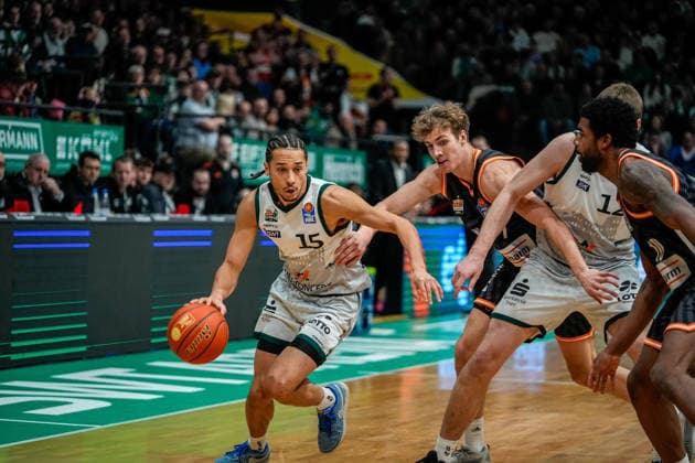 04 01 2026, xdaymx, Basketball easyCredit BBL, Gladiators Trier Ratiopharm Jordan Roland Trier DFL DFB REGULATIONS PROHIBIT ANY USE OF PHOTOGRAPHS as IMAGE SEQUENCES and or QUASI VIDEO Trier