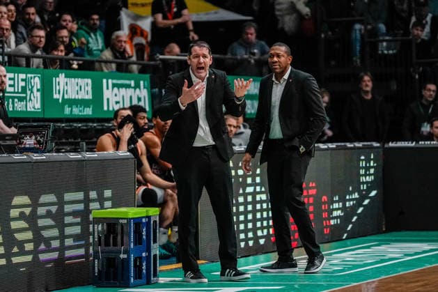 04 01 2026, xdaymx, Basketball easyCredit BBL, Gladiators Trier Ratiopharm Headcoach Ty Harrelson Trier DFL DFB REGULATIONS PROHIBIT ANY USE OF PHOTOGRAPHS as IMAGE SEQUENCES and or QUASI VIDEO Trier