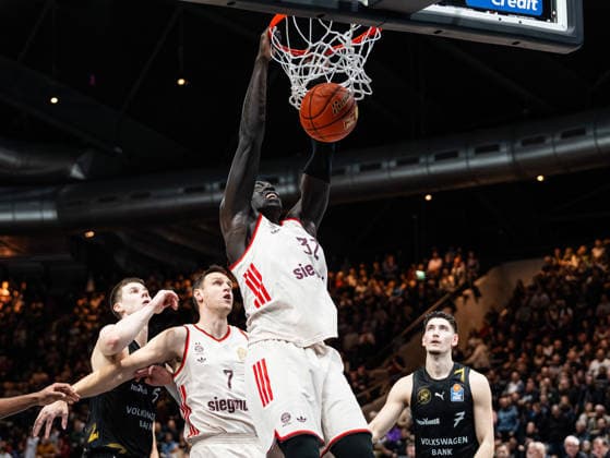 Wenyen Gabriel FC Bayern Muenchen, 32 in Dunk Basketball Loewen Braunschweig vs FC Bayern Muenchen, Basketball, easyCredit Basketball Bundesliga, 14 Matchday, Season 2025 2026, 04 01 2026 Basketball Loewen Braunschweig vs FC Bayern Muenchen, Basketball, easyCredit Basketball Bundesliga, 14 Matchday, Season 2025 2026, 04 01 2026 Braunschweig Copyright: xEibner-Pressefoto DamianxKruczynx EP_DKI