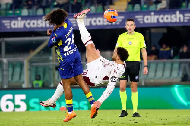 Torino™s Che Adams during the Serie A soccer match between Hellas Verona and Torino FC at the Bentegodi Stadium in Verona, north west Italy - Sunday , January 04 , 2026. - Soccer .  Copyright: xPaolaxGarbuio Lapressex