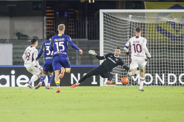 CALCIO - Serie A - Hellas Verona FC vs Torino FC Giovanni Pablo Simeone Baldini Simeone of Torino FC scores a goal during Hellas Verona FC vs Torino FC, 18Â° Serie A Enilive 2025-26 game at Marcantonio Bentegodi stadium in Verona (VR), Italy, on January 04, 2026. Verona Italy  Copyright: xIPAxSport ABACAx