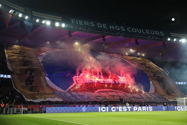 FBL FRA LIGUE1 Paris Saint Germain Paris FC choreography Paris Saint Germain fans during the French L1 football match between Paris Saint Germain PSG and Paris FC at Parc des Princes on January 04, 2026 in Paris France Copyright: JoaquimxFerreira