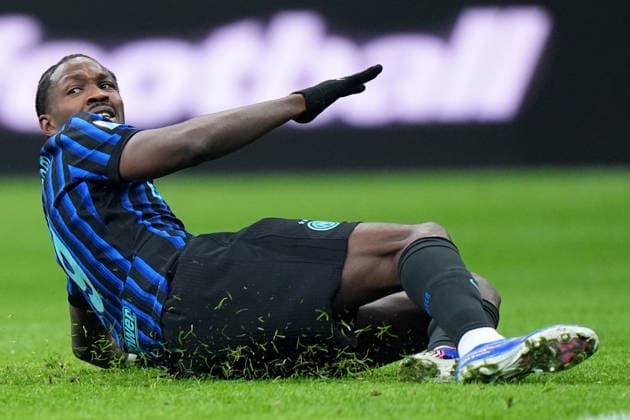 Inter Milan s Marcus Thuram during the Serie A soccer match between Inter and Bologna at the San Siro Stadium in Milan , north Italy - Sunday, January 04 , 2025. - Soccer .  Copyright: xSpada LaPressex
