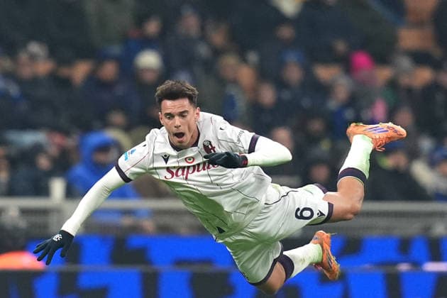 Bologna s Nikola Moro during the Serie A soccer match between Inter and Bologna at the San Siro Stadium in Milan , north Italy - Sunday, January 04 , 2025. - Soccer .  Copyright: xSpada LaPressex