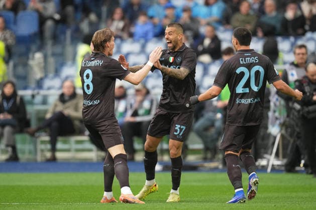 ROME, ITALY, JANUARY 4: Celebrates Spinazzola of SSC NAPOLI during the Serie A match between SS Lazio and SSC Napoli in Rome, Italy. Copyright: xFOTOAGENZIAx