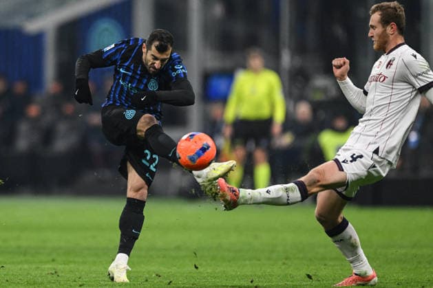 CALCIO - Serie A - Inter - FC Internazionale vs Bologna FC Henrikh Mkhitaryan of FC Inter in action during the Italian Serie A football match between Inter FC Internazionale and Bologna FC on January 4th 2026 at Giuseppe Meazza San Siro Siro stadium in Milan, Italy Milan Italy  Copyright: xIPAxSport ABACAx