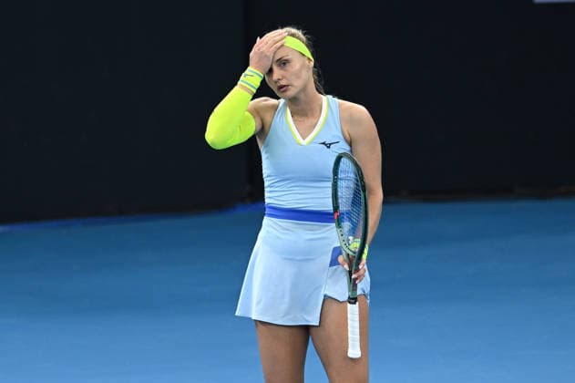 TENNIS BRISBANE INTERNATIONAL, Rebecca Sramkova of Slovakia reacts against Kimberly Birrell of Australia during day two of the Brisbane International tennis tournament at Pat Rafter Arena in Brisbane, Monday, January 5, 2026. ( NO ARCHIVING, EDITORIAL USE ONLY BRISBANE QUEENSLAND AUSTRALIA  Copyright: xDARRENxENGLANDx 20260105131308342565