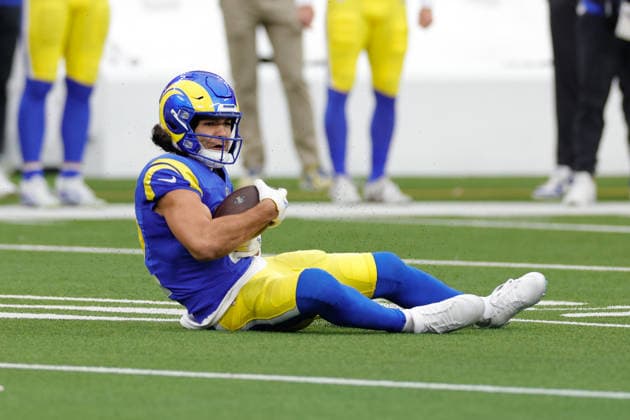 INGLEWOOD, CA - JANUARY 04: Los Angeles Rams wide receiver Puka Nacua (12) makes a catch during the Arizona Cardinals vs Los Angeles Rams NFL, American Football Herren, USA game on January 04, 2026, at SoFi Stadium in Inglewood, CA. (Photo by Jevone Moore Icon Sportswire) NFL: JAN 04 Cardinals at Rams EDITORIAL USE ONLY Icon20260103017