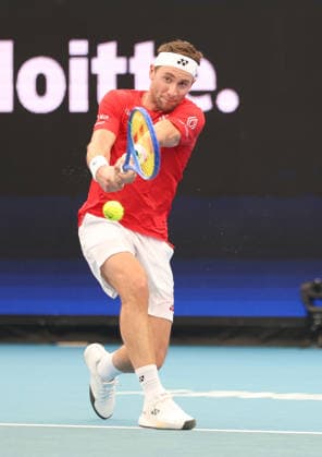 January 5, 2026, Sydney, New South Wales, Australia: CASPER RUUD of Norway during the match against J. Mensik of Czech Republic in the single match group D during the United Cup at Ken Rosewall Arena, Sydney, Australia. Sydney Australia - ZUMAc278 20260105_zsp_c278_016 Copyright: xMarcinxCholewinskix