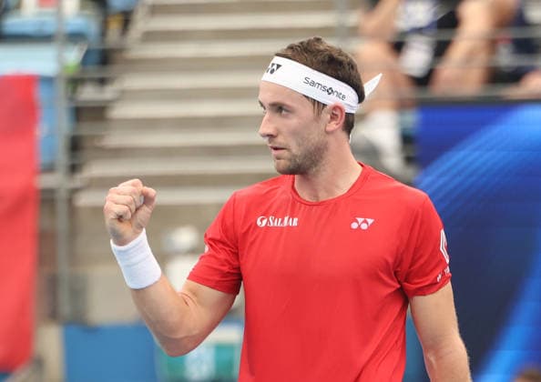 January 5, 2026, Sydney, New South Wales, Australia: CASPER RUUD of Norway during the match against J. Mensik of Czech Republic in the single match group D during the United Cup at Ken Rosewall Arena, Sydney, Australia. Sydney Australia - ZUMAc278 20260105_zsp_c278_018 Copyright: xMarcinxCholewinskix