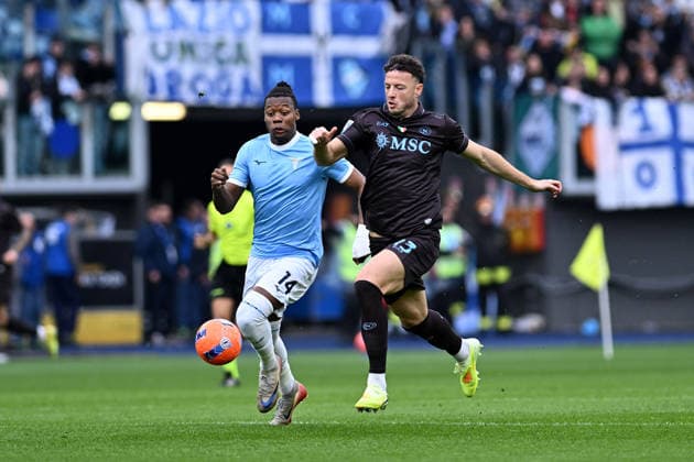 January 4, 2026, Rome, Italy: Tijjani Noslin of Lazio (L) and Amir Rahmani of Napoli (R) during the Serie A match between Lazio and Napoli at Stadio Olimpico Lazio 0 - 2 Napoli Rome Italy - ZUMAs197 20260104_aaa_s197_325 Copyright: xGennaroxMasix
