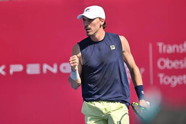 Hong Kong Tennis Open - Day 2 Patrick Kypson, an American tennis player, during a match at the Hong Kong Tennis Open WTA, Tennis Damen 250) on January 5, 2026 in Hong Kong. (Photo by Kobe Li Nexpher Images) Hong Kong