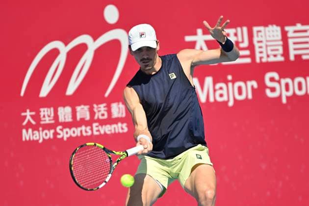 Hong Kong Tennis Open - Day 2 Patrick Kypson, an American tennis player, during a match at the Hong Kong Tennis Open WTA, Tennis Damen 250) on January 5, 2026 in Hong Kong. (Photo by Kobe Li Nexpher Images) Hong Kong