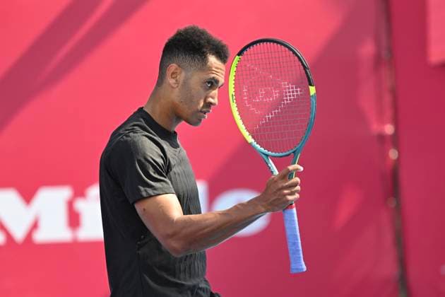 Hong Kong Tennis Open - Day 2 Michael Mmoh, an American tennis player, during a match at the Hong Kong Tennis Open WTA, Tennis Damen 250) on January 5, 2026 in Hong Kong. (Photo by Kobe Li Nexpher Images) Hong Kong