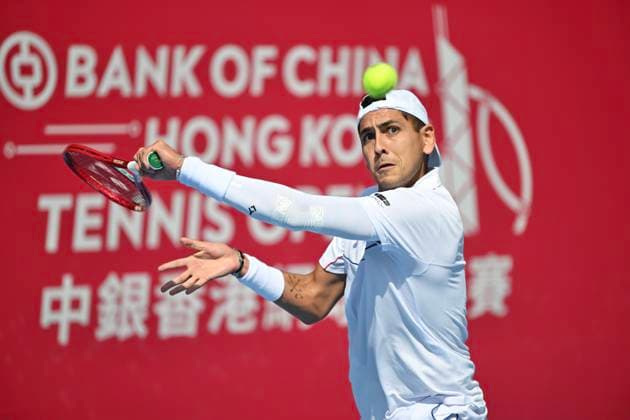 Hong Kong Tennis Open - Day 2 Alejandro Tabilo, a Chilean tennis player, during a match at the Hong Kong Tennis Open WTA, Tennis Damen 250) on January 5, 2026 in Hong Kong. (Photo by Kobe Li Nexpher Images) Hong Kong