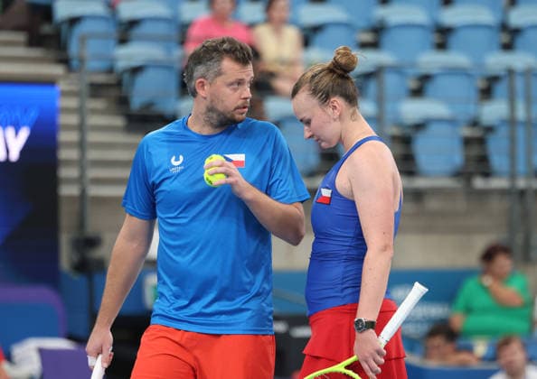 January 5, 2026, Sydney, New South Wales, Australia: BARBORA KREJCIKOVA and ADAM PAVLASEK of Czech Republic during the match against Norway in the double match group D during the United Cup at Ken Rosewall Arena, Sydney, Australia. Sydney Australia - ZUMAc278 20260105_zsp_c278_038 Copyright: xMarcinxCholewinskix