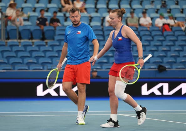 January 5, 2026, Sydney, New South Wales, Australia: BARBORA KREJCIKOVA and ADAM PAVLASEK of Czech Republic during the match against Norway in the double match group D during the United Cup at Ken Rosewall Arena, Sydney, Australia. Sydney Australia - ZUMAc278 20260105_zsp_c278_039 Copyright: xMarcinxCholewinskix